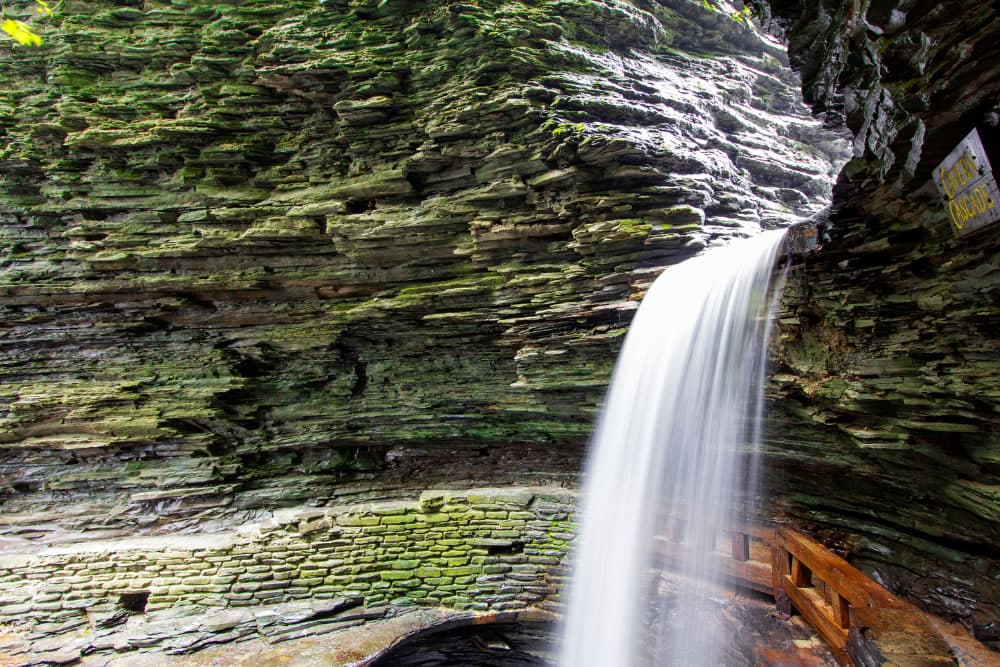 Cavern Cascade, Watkins Glen State Park, NY - Photo by @rick-woods-images via Canva